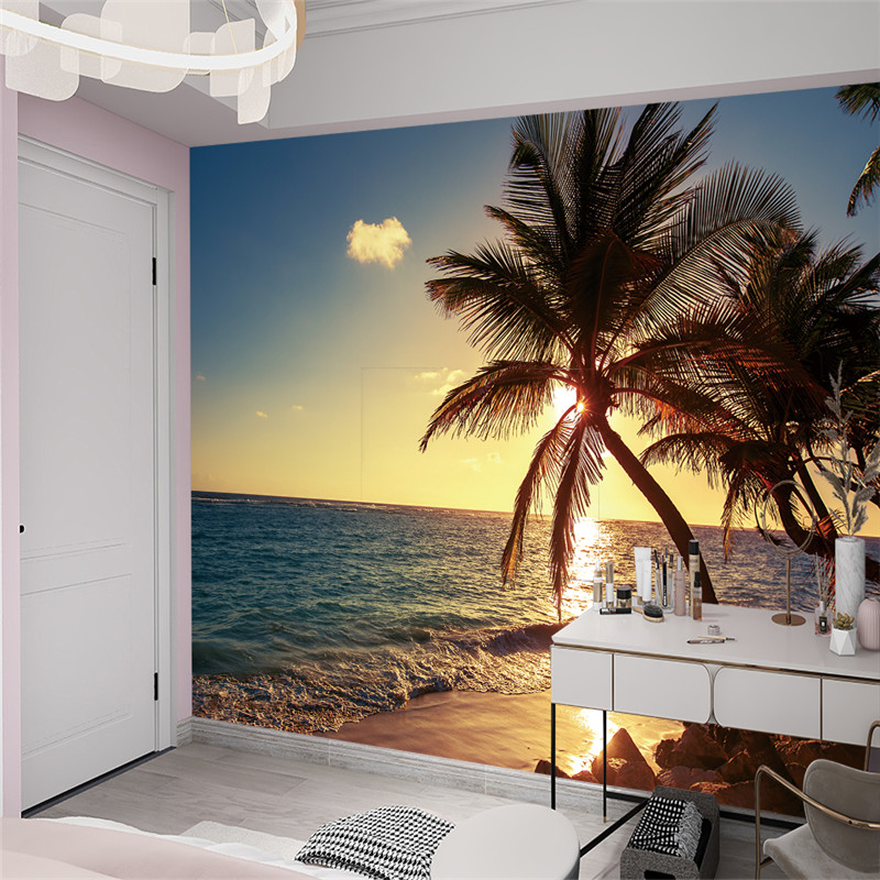 3d View Wallcovering Wallpaper Sea Sunrise Sunset Seaside Living Room Bedroom Kitchen Painting Wallpapers
