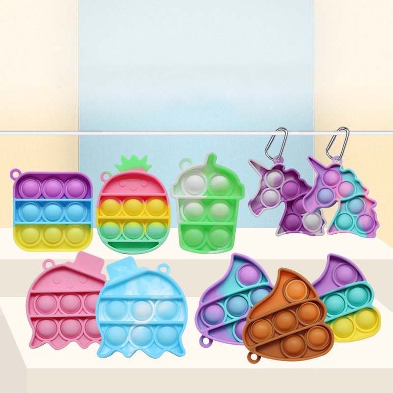 Rainbow Push Pop Party Favor It Fidget Toy keychain Sensory Bubble Autism Special Needs Axiety Stress Reliever for Office Workers
Rainbow Push Pop Party Favor It Fidget Toy keychain Sensory Bubble Autism Special Needs Axiety Stress Reliever for Office Workers