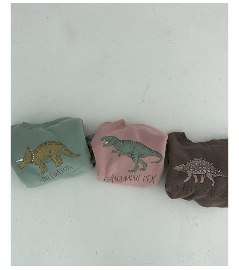 Winter Style Baby Clothing Toddler Boys And Girls Long Sleeve Dinosaurs Print Cotton Tops Kids Sweatshirt Clothes 0-6y 220309