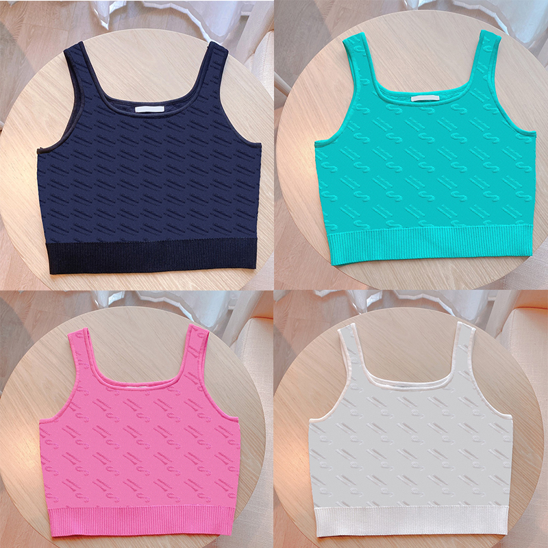 Stylish Designer Women Knitted Vest Full Letter Jacquard Camis Solid Color Knitting Tops, White
Stylish Designer Women Knitted Vest Full Letter Jacquard Camis Solid Color Knitting Tops, White