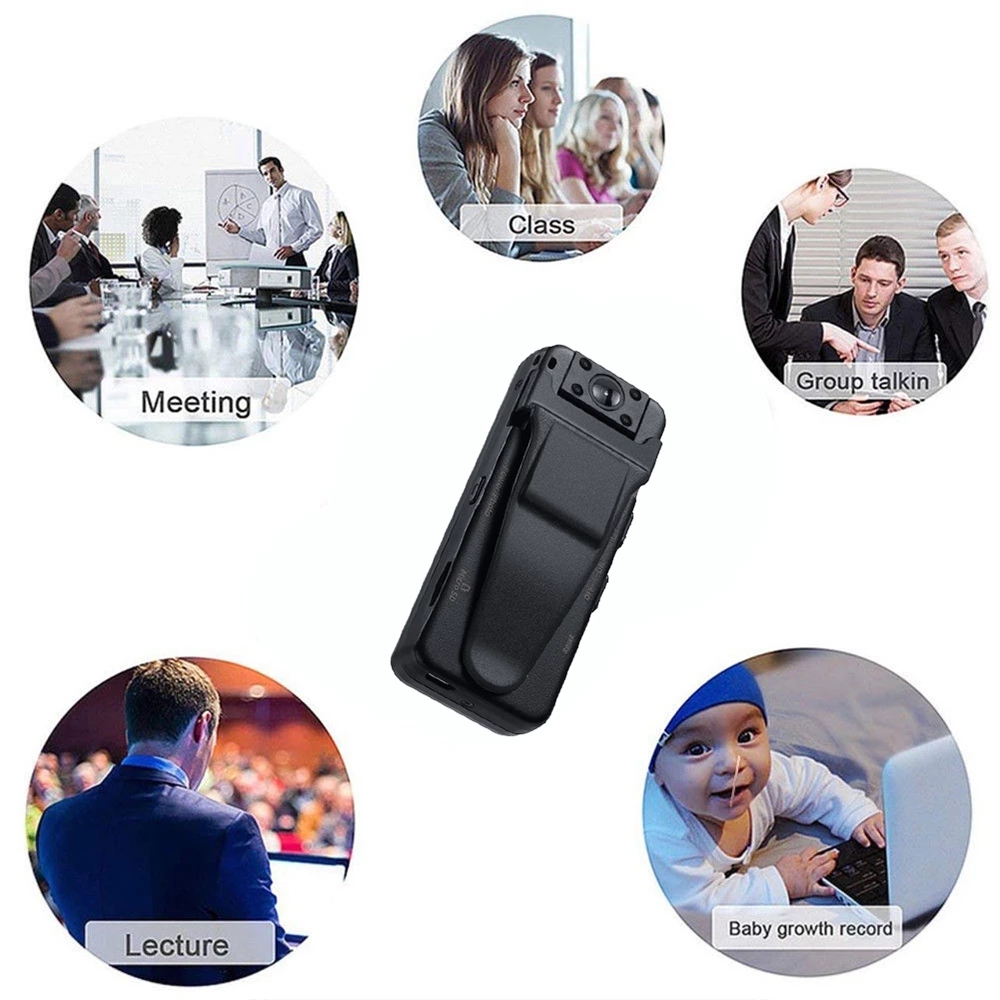 Small Body Worn Camera Without Remote HD 1080P Infrared Light Night Vision Camcorder Recording DVR DV Audio Video Record