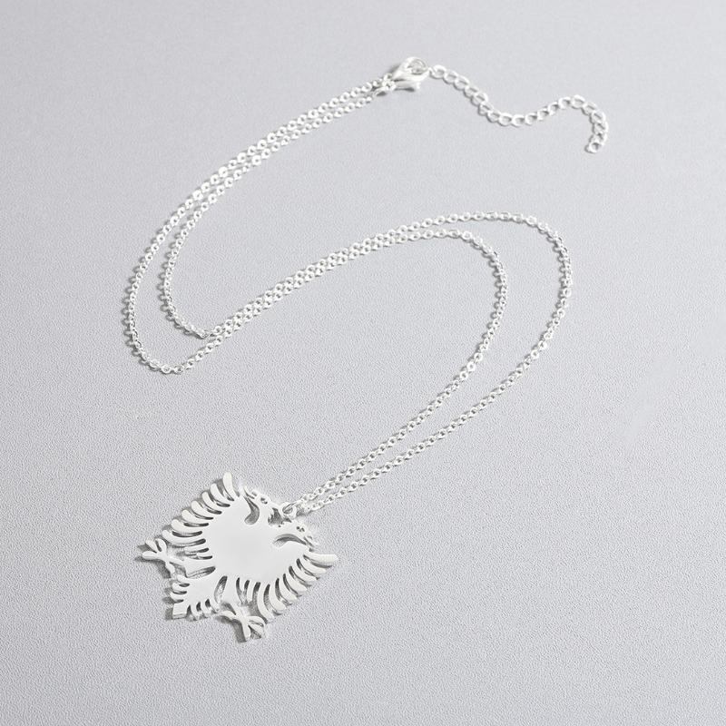 Pendant Necklaces WANGAIYAO Stainless Steel Accessories Albanian Eagle Golden Necklace Couple Fashion Personality Item Jewelry