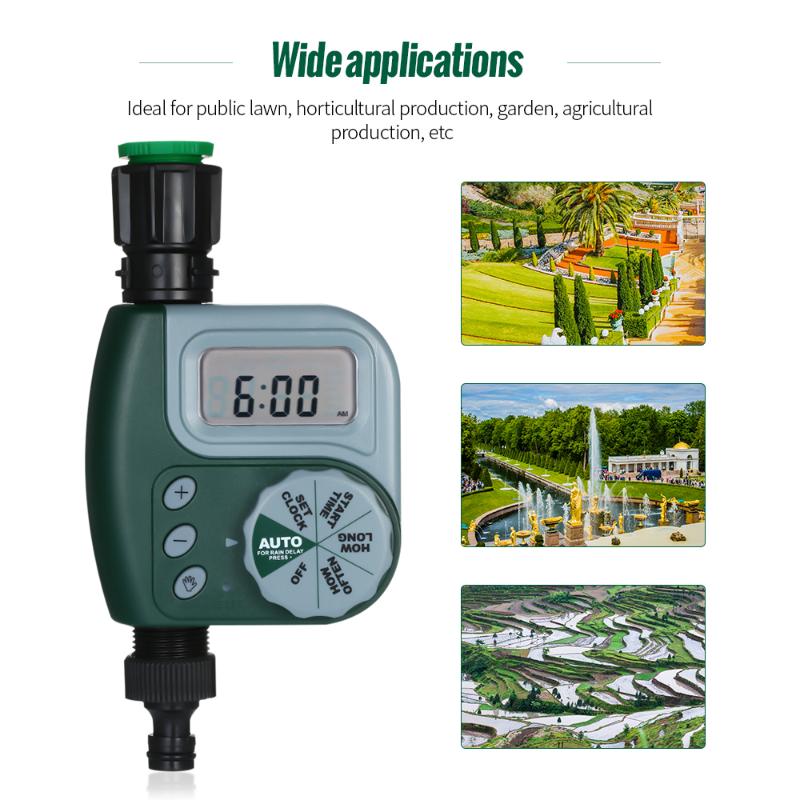 Automatic Water Timer Outdoor Garden Irrigation Controller 1-Outlet Programmable Hose Faucet Device Watering Equipments
Automatic Water Timer Outdoor Garden Irrigation Controller 1-Outlet Programmable Hose Faucet Device Watering Equipments
