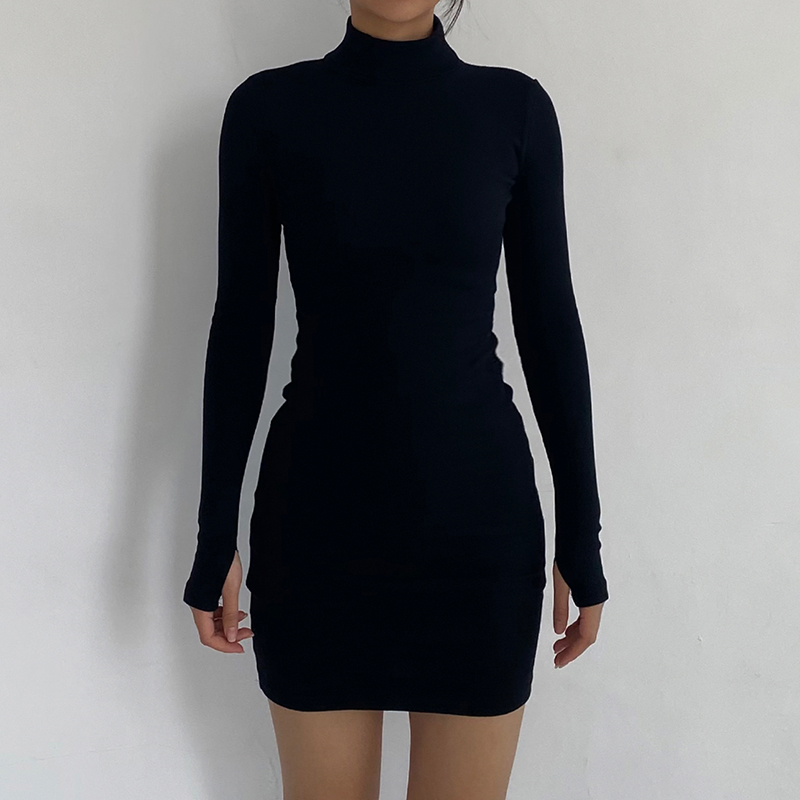 2021dirtylily autumn fashion solid turtleneck skinny mini dress women rib knit keep warm long sleeve slim dress streetwear, Black;gray
2021dirtylily autumn fashion solid turtleneck skinny mini dress women rib knit keep warm long sleeve slim dress streetwear, Black;gray