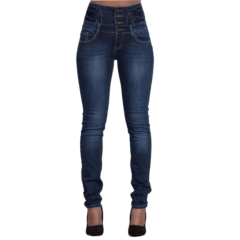 Women Black Jeans Push Up Pencil Denim Pants Ladies Vintage High Waist Jeans Casual Stretch Skinny Mom Jean Slim Femme Plus Size