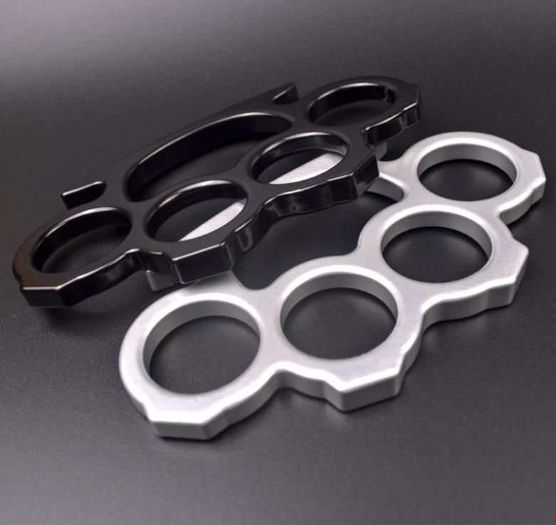 Strong Thick Metal Brass Knuckle Dusters with Rope Defense Personal Security Women and Men Self defense Tool PF02 - view 4