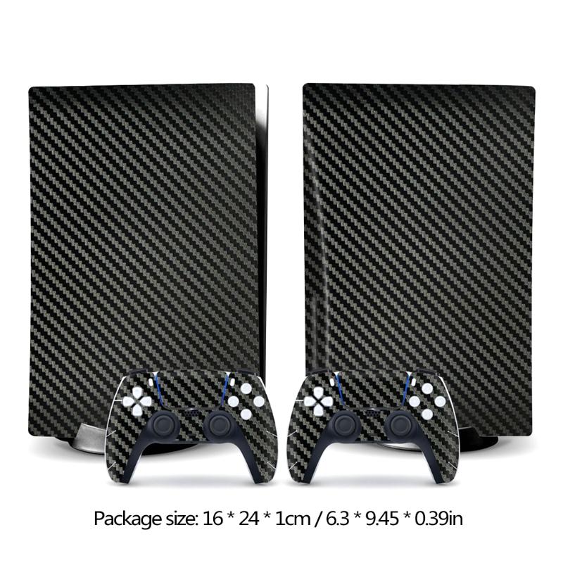 Game Controllers & Joysticks Carbon Fibre Stickers Decals For PS5 Console And Controller Accessories CD-ROM Version