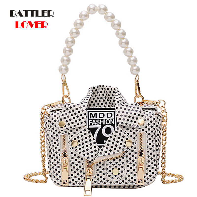 Designer Women Messenger Bags Dot Mini Jacket Bag Lady Shoulder Bag Pearl Handle Chain Crossbody Bags Sac A Main Femme De Marque Q0826, 100 pcs choose this
Designer Women Messenger Bags Dot Mini Jacket Bag Lady Shoulder Bag Pearl Handle Chain Crossbody Bags Sac A Main Femme De Marque Q0826, 100 pcs choose this