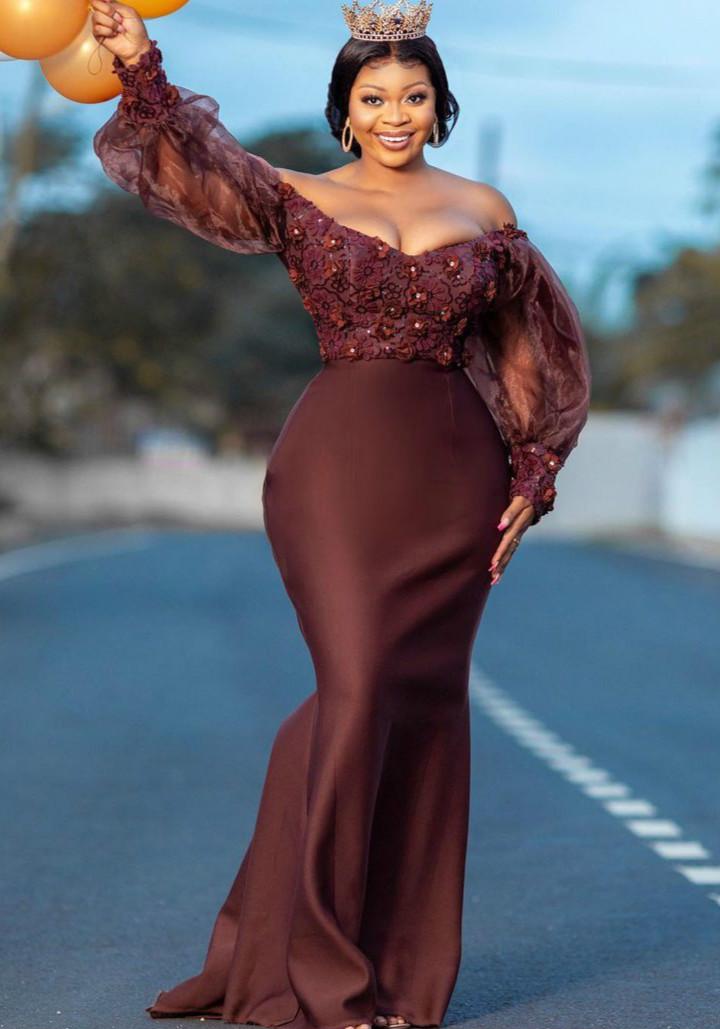 Sexy African Crystals Mermaid Evening Formal Dresses 3D Floral Appliqued Deep V-Neck Puff Long Sleeve Celebrity Party Gowns Prom Dress For Women