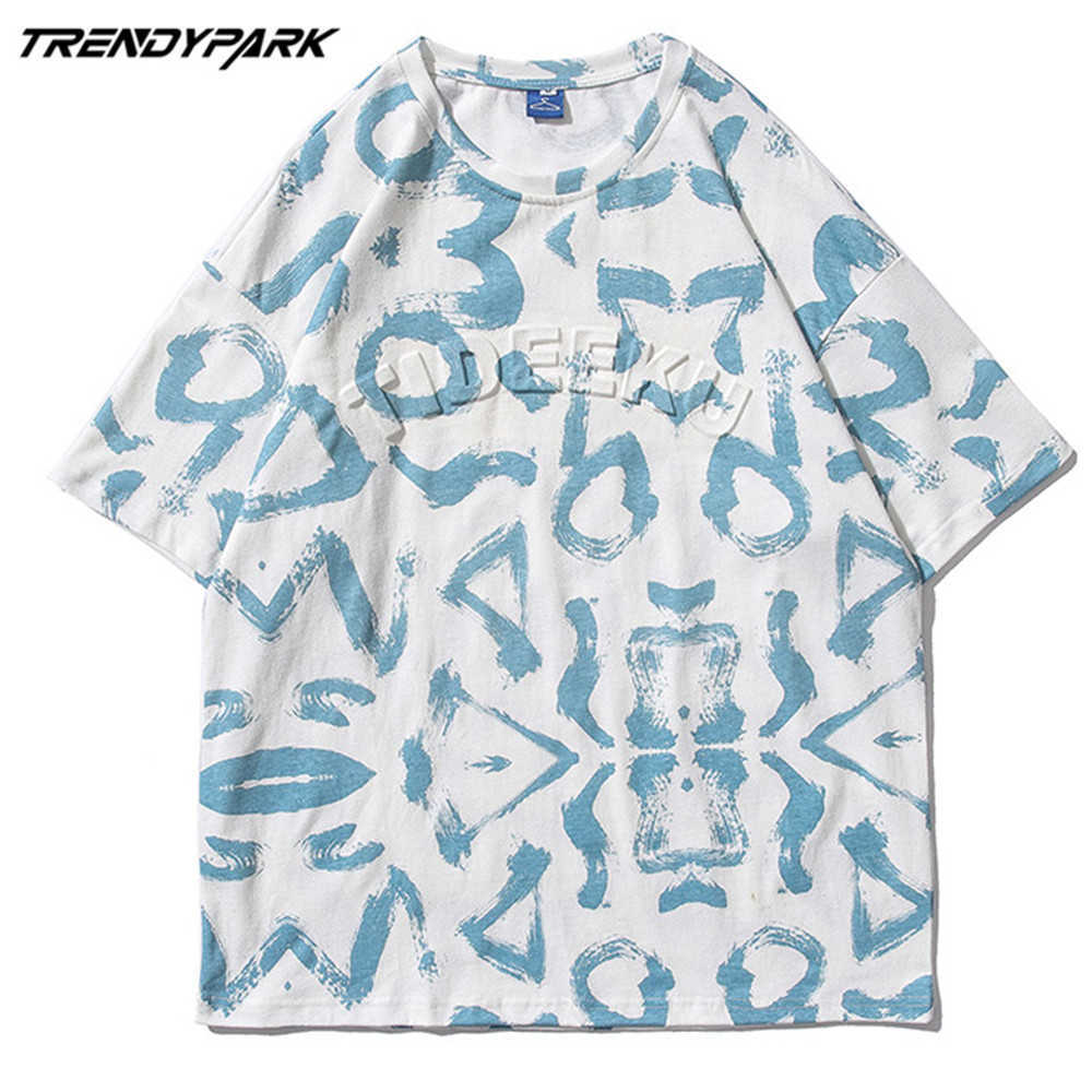 Men's T-shirt Stamping Letters Printing Summer Short Sleeve Hip Hop Oversized Cotton Casual Harajuku Streetwear Tshirts Clothing 210601