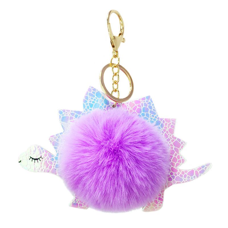 Keychains Creative Bright PU Artificial Leather Dinosaur Shape Fur Ball Key Chain Pendant Ladies Luggage Car Small Gifts
Keychains Creative Bright PU Artificial Leather Dinosaur Shape Fur Ball Key Chain Pendant Ladies Luggage Car Small Gifts