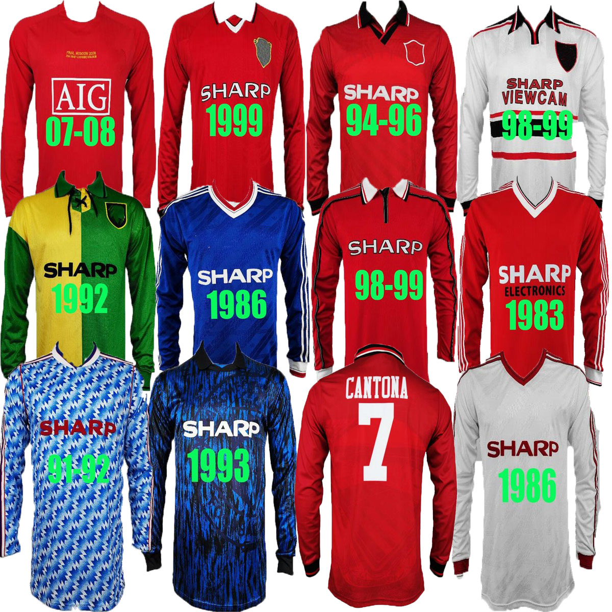 MANCHESTER long sleeve soccer jerseys RONALDO Rooney Saha RETRO home away 2007 2008 FOOTBALL SHIRTS 07 08 Vintage classic Nani MAN UTD Camiseta, Black;yellow
MANCHESTER long sleeve soccer jerseys RONALDO Rooney Saha RETRO home away 2007 2008 FOOTBALL SHIRTS 07 08 Vintage classic Nani MAN UTD Camiseta, Black;yellow
