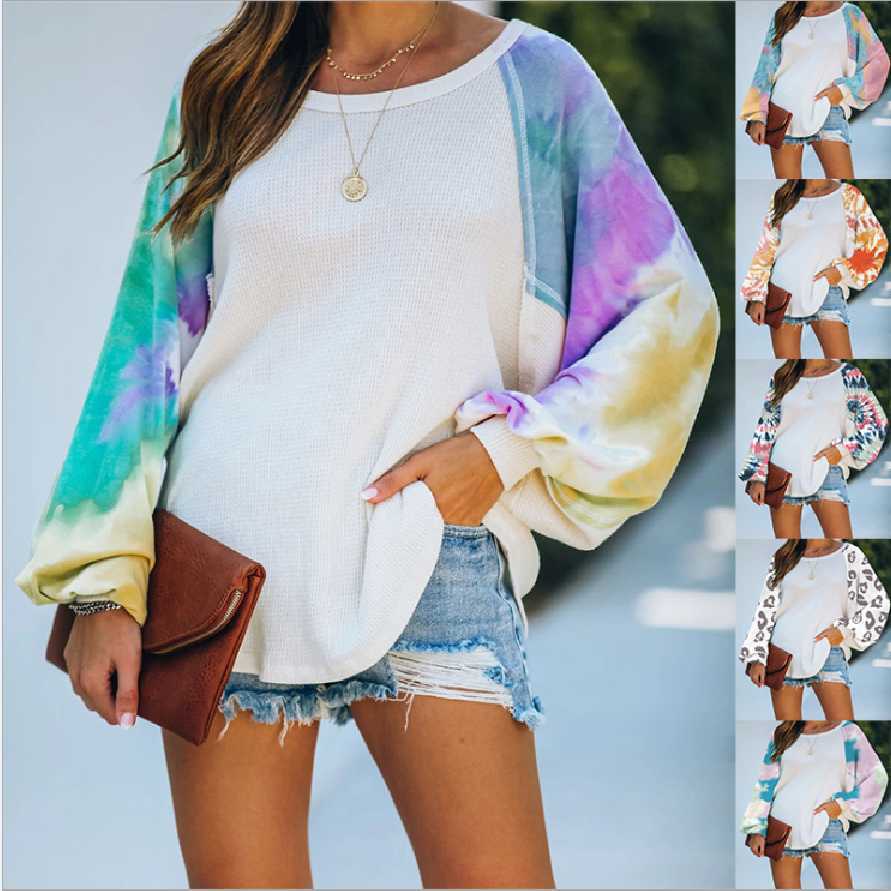 Autumn Winter O Neck Hoodies Women Tie-Dye Print Patchwork Bat Long Sleeve Casual Loose Tops Fashion Plus Size Sweatshirts 210526, T8
Autumn Winter O Neck Hoodies Women Tie-Dye Print Patchwork Bat Long Sleeve Casual Loose Tops Fashion Plus Size Sweatshirts 210526, T8