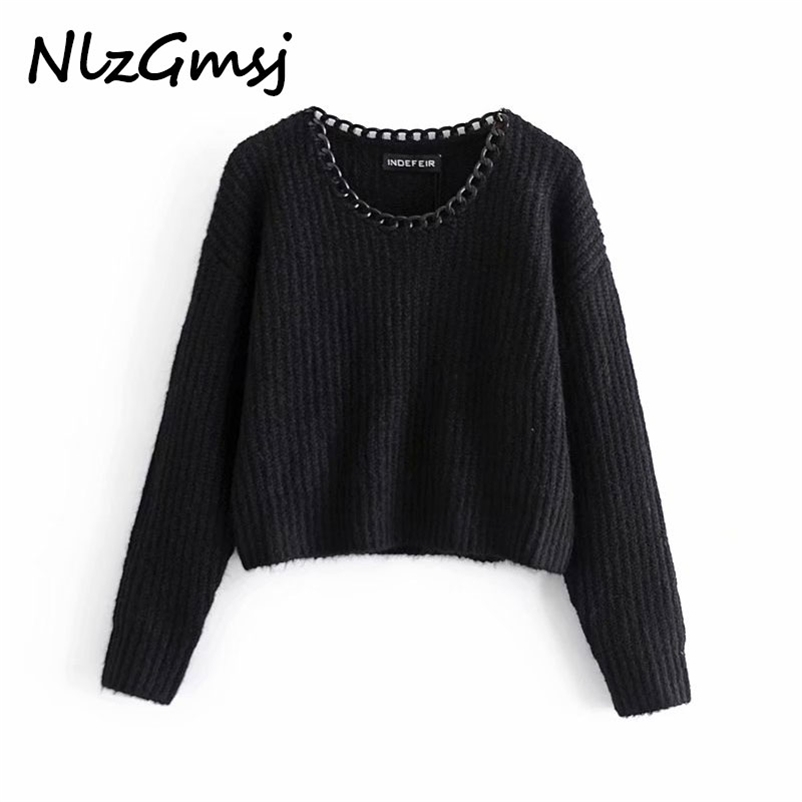 Sweater Women Spring Fashion Chain Decorate Oversized Knitted Jumper Female Pullovers Chic Tops 210628, As picture
Sweater Women Spring Fashion Chain Decorate Oversized Knitted Jumper Female Pullovers Chic Tops 210628, As picture