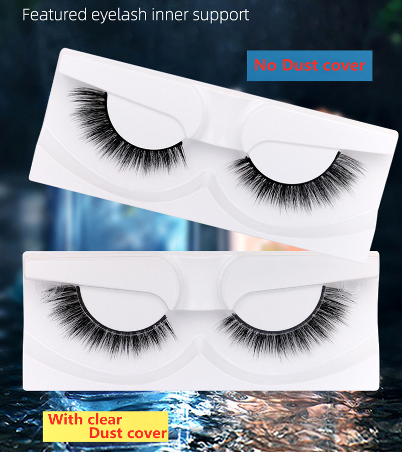 False Lashes Self-Adhesive 3D Faux Mink Instant Application - Lightweight Natural Looking Fake Eyelashes for Effortless Beauty X2509