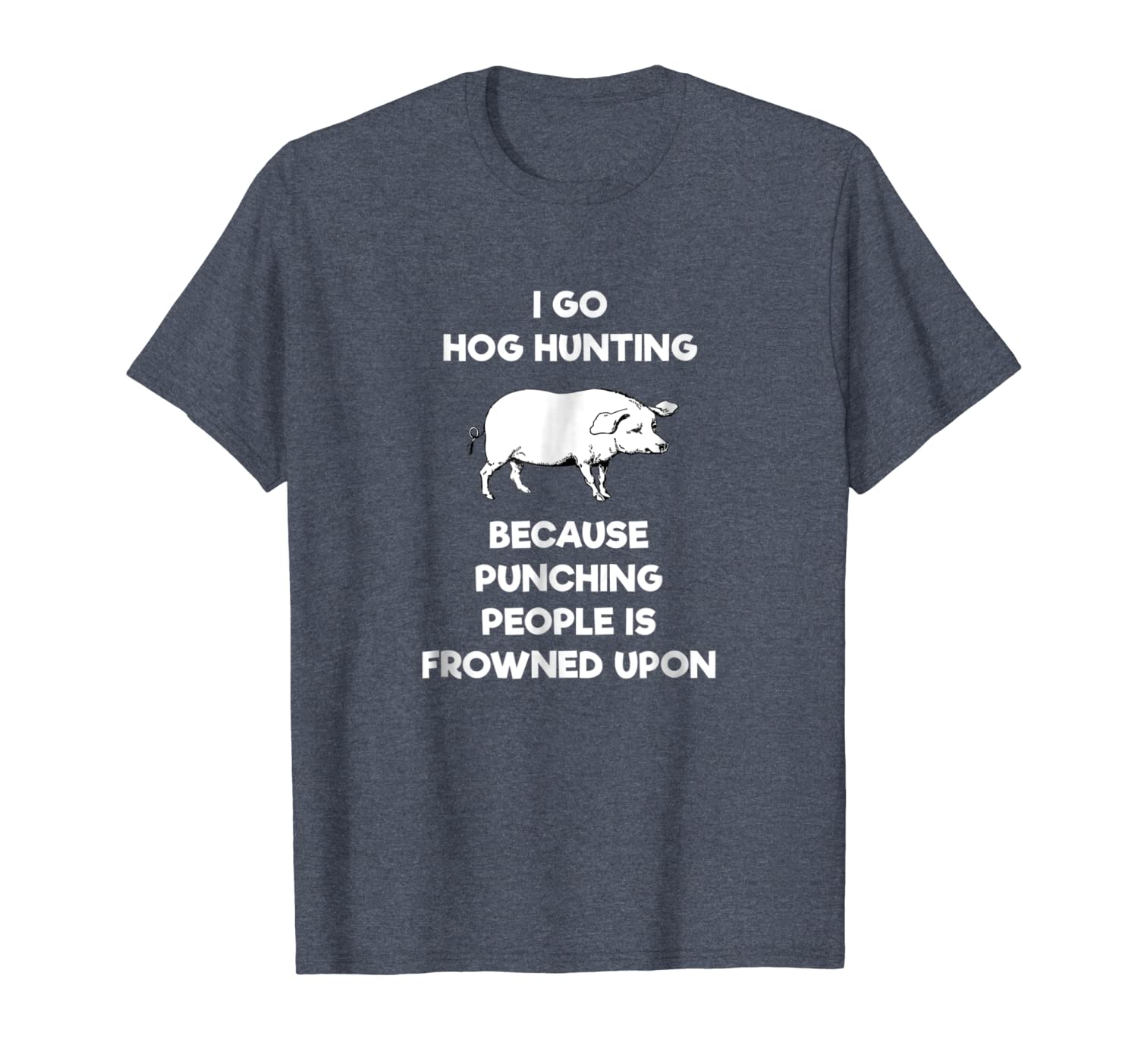 hog hunting hunter funny t-shirt - punch, White;black