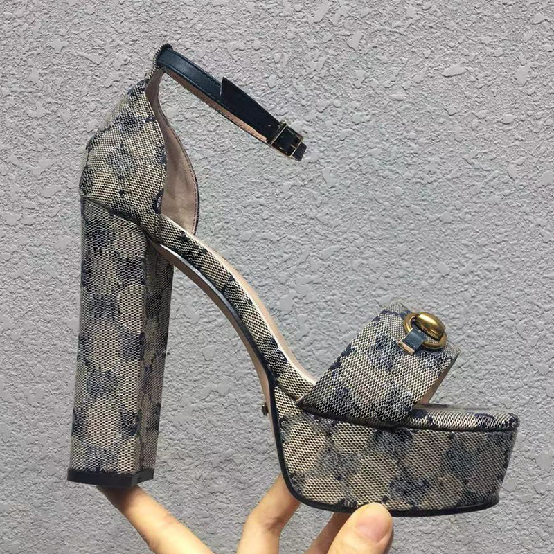 heeled women sandals summer Fashion designer Printing Denim Shoe classic Buckle chunky Heel waterproof Top quality sandal big size 13CM heels womens Shoes 35-42, Black
heeled women sandals summer Fashion designer Printing Denim Shoe classic Buckle chunky Heel waterproof Top quality sandal big size 13CM heels womens Shoes 35-42, Black