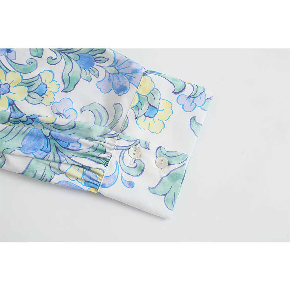 Summer Shirt Dress Women Elegant Casual Chic Lady Floral Printed Dress Woman Prom Dresses Robe Femme 210709