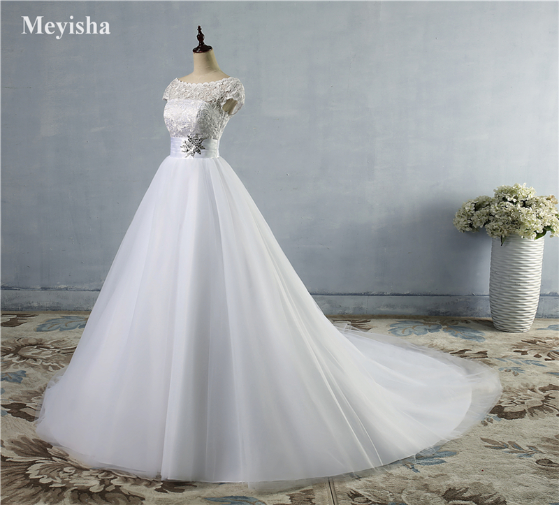 ZJ9033 Sexy Quality Lace A-line Wedding Dress 2021 Vestidos de Novia Plus Size Bride Dresses