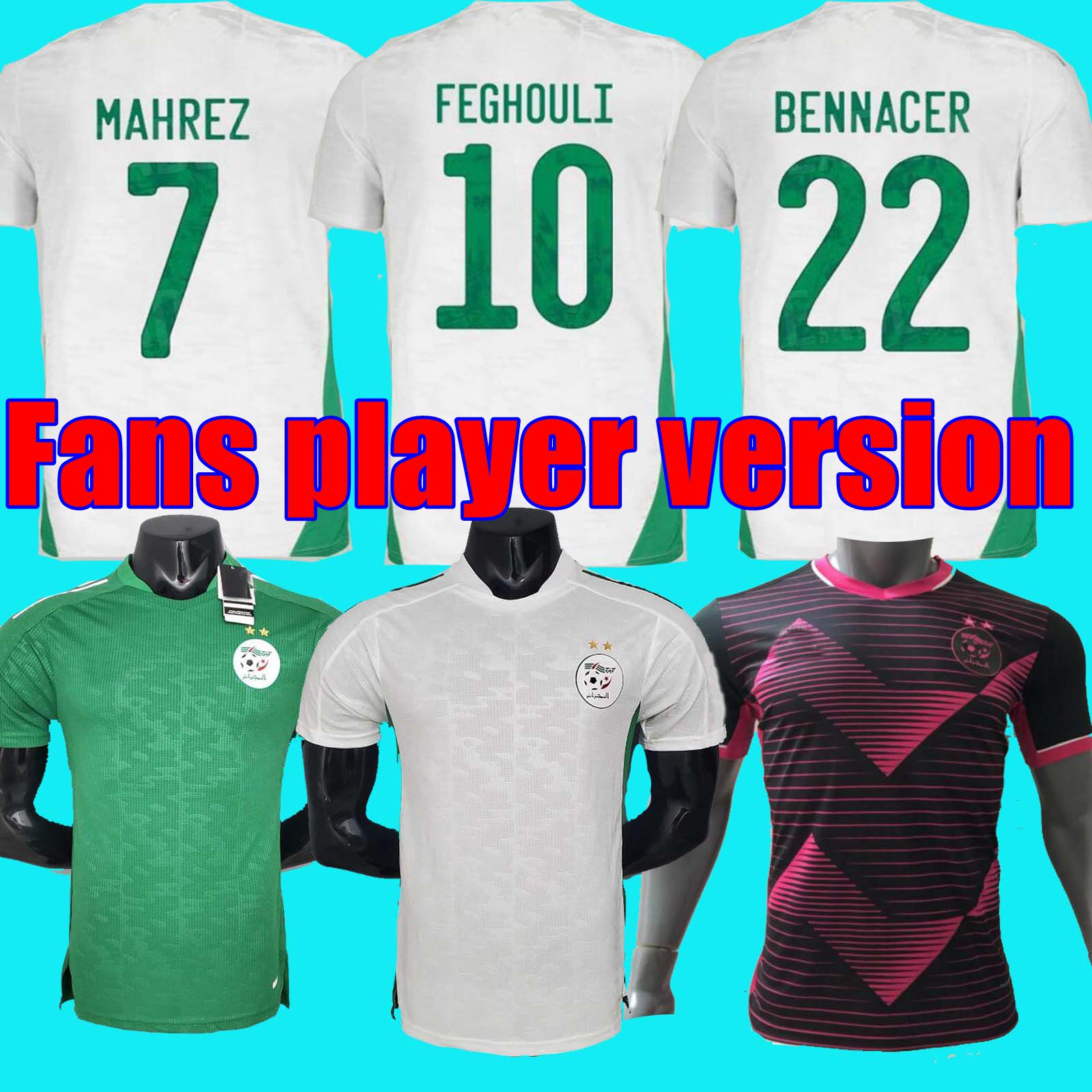 Fans player version Algerie 2021 home white away green Soccer Jerseys MAHREZ FEGHOULI BENNACER ATAL 20 21 Algeria football kits shirt men + kids sets maillot de foot, 2021 away player
Fans player version Algerie 2021 home white away green Soccer Jerseys MAHREZ FEGHOULI BENNACER ATAL 20 21 Algeria football kits shirt men + kids sets maillot de foot, 2021 away player