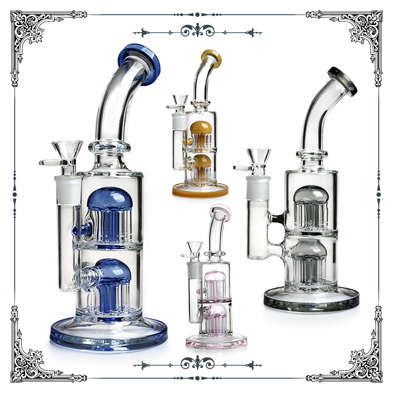 Glass Water Bongs 11 inches Oil Dab Rig Colorful Lips Glass Bong Double 8 arms percs Percolator smoking Pipes Bubbler
Glass Water Bongs 11 inches Oil Dab Rig Colorful Lips Glass Bong Double 8 arms percs Percolator smoking Pipes Bubbler