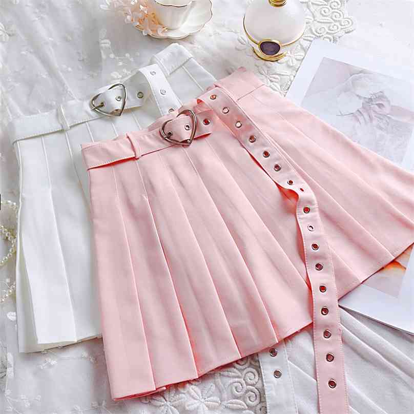Summer Women Pleated Skirt High Waisted Heart Shape Sashes Short Quality 210629, Pink
Summer Women Pleated Skirt High Waisted Heart Shape Sashes Short Quality 210629, Pink