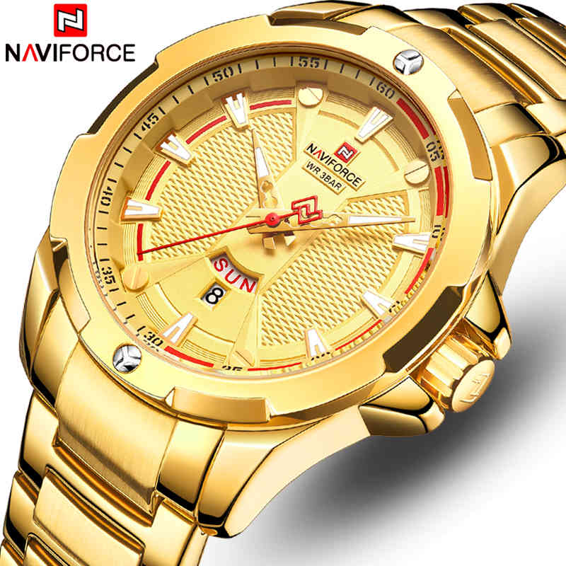 NAVIFORCE Mens Watch Top Brand Luxury Fashion Quartz Men Watches Waterproof Sports Gold Military Wrist Watch Relogio Masculino 210517, Silver black
NAVIFORCE Mens Watch Top Brand Luxury Fashion Quartz Men Watches Waterproof Sports Gold Military Wrist Watch Relogio Masculino 210517, Silver black