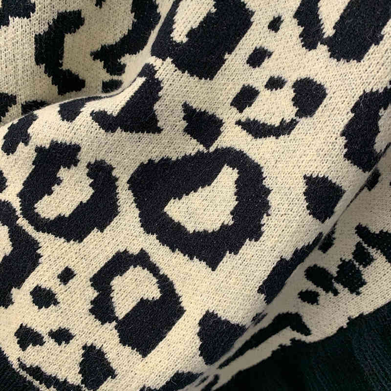 Nomikuma Spring Sleeveless Ruffle Knitted Pullover Vest Causal O-neck Women Knitwear Korean Leopard Elegant Sweater 6E121 210427