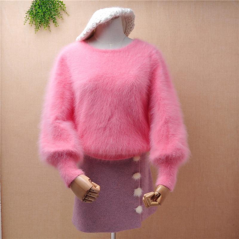 Ladies Women Fashion Hairy Fluffy Mink Cashmere Knitted O-neck Pink Long Lantern Sleeves Pullover Angora Hair Jumper Pull Women's Swe Sweate, Body58cm chest100cm
Ladies Women Fashion Hairy Fluffy Mink Cashmere Knitted O-neck Pink Long Lantern Sleeves Pullover Angora Hair Jumper Pull Women's Swe Sweate, Body58cm chest100cm