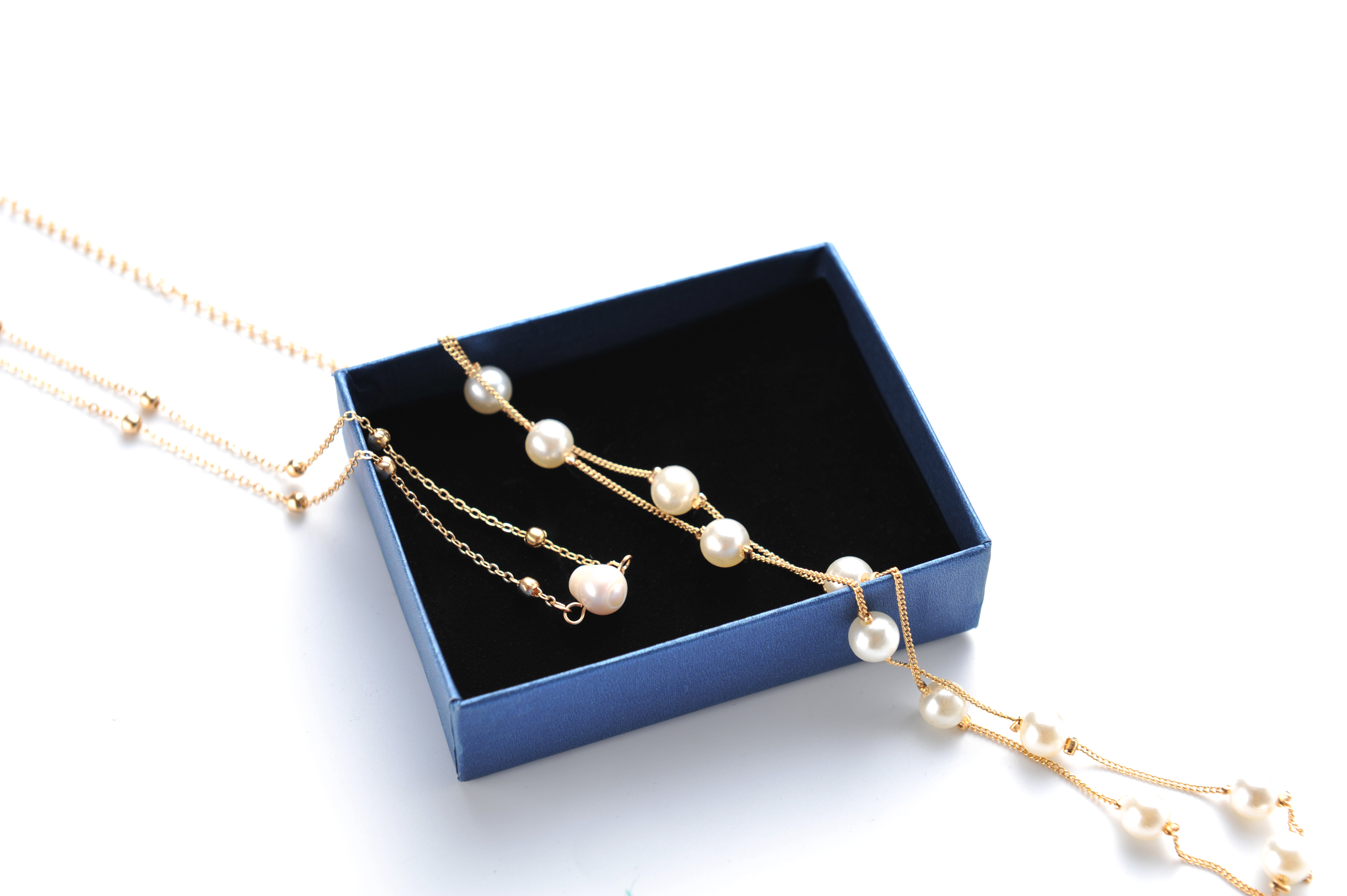 Pearl Choker Dainty Adjustable Necklace 18K Gold Plated Cultured Barque Pearls Tiny Chain Delicate Mother's Valentine Jewelry