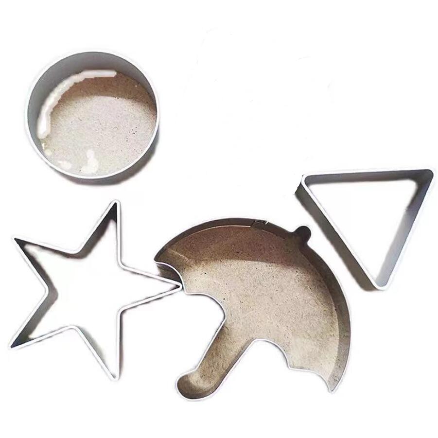 Korean Movie Sugar Honeycomb Cake Biscuit Mold 6-Piece Set Full Kit Dalgona Candy Recipe Round Pentagonal Star Umbrella-shaped Triangle