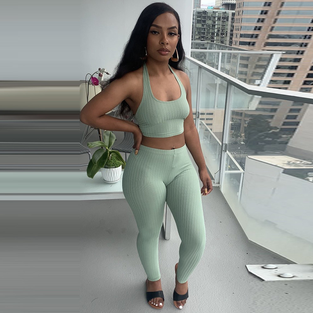 Casual Solid Two 2 Piece Sets Women Clothes Sleeveless Square Neck Crop Top and Skinny Long Pants Summer Sporty Matching Set, Green
Casual Solid Two 2 Piece Sets Women Clothes Sleeveless Square Neck Crop Top and Skinny Long Pants Summer Sporty Matching Set, Green