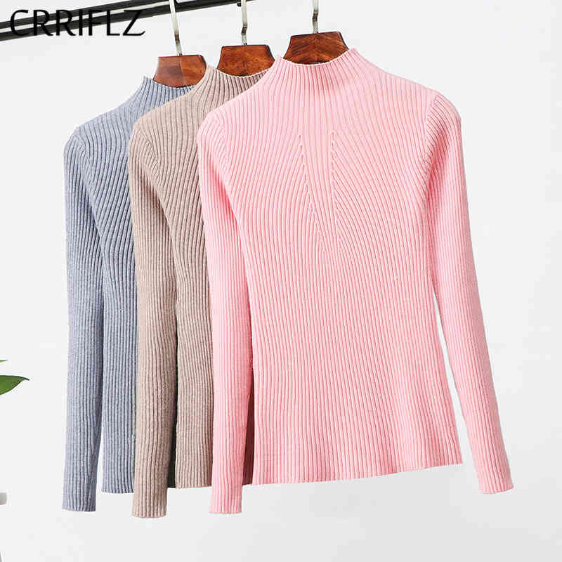 Autumn Winter Fashion Turtleneck Knitted Pullovers Sweater Women Casual Solid Long Sleeve Top CRRIFLZ 210520, Gray
Autumn Winter Fashion Turtleneck Knitted Pullovers Sweater Women Casual Solid Long Sleeve Top CRRIFLZ 210520, Gray