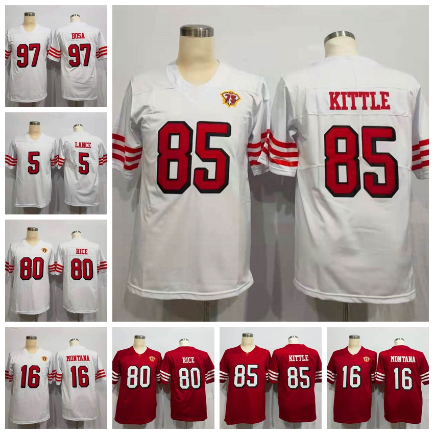 75th Anniversary 2021 San''Francisco''49ers''Men football George Kittle Joe Montana Trey Lance Jerry Rice Nick, Black;red
75th Anniversary 2021 San''Francisco''49ers''Men football George Kittle Joe Montana Trey Lance Jerry Rice Nick, Black;red