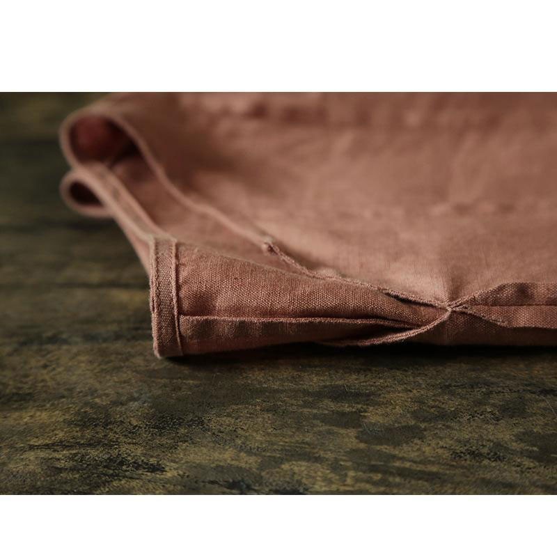 Spring Summer Women 3/4 Sleeve Loose V-neck Shirt 100% Linen Solid Casual Blouses Femme Purple Tops High Quality M249 210512