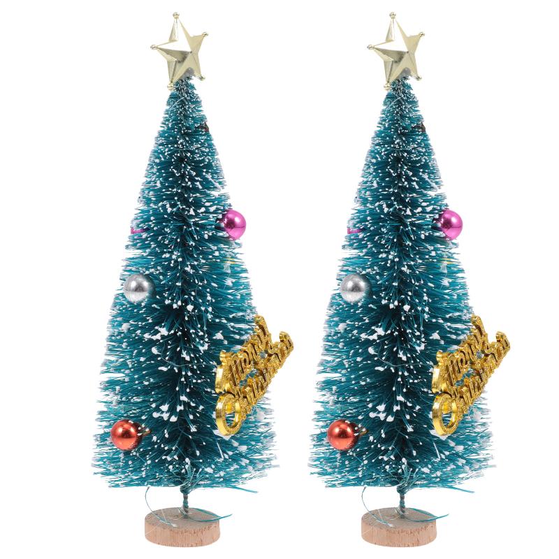 Christmas Decorations 2Pcs Miniature Tree Adornments Sisal Silk Models Xmas Ornaments
Christmas Decorations 2Pcs Miniature Tree Adornments Sisal Silk Models Xmas Ornaments