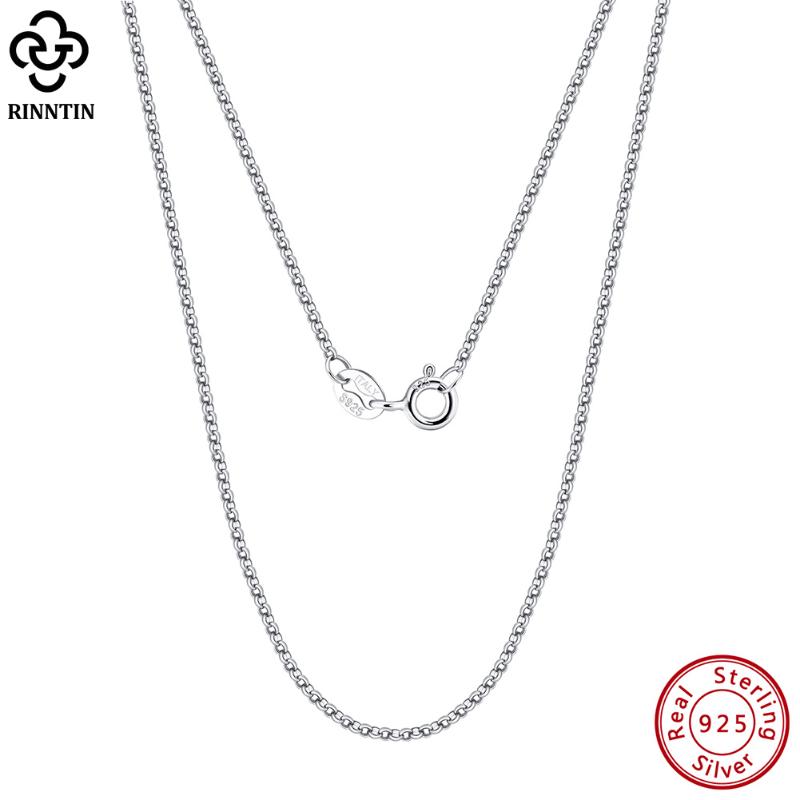 Chains Rinntin 925 Sterling Silver Italian 1.3mm Handmade Circle Rolo Link Chain Necklace For Women Fashion Jewelry SC61
Chains Rinntin 925 Sterling Silver Italian 1.3mm Handmade Circle Rolo Link Chain Necklace For Women Fashion Jewelry SC61