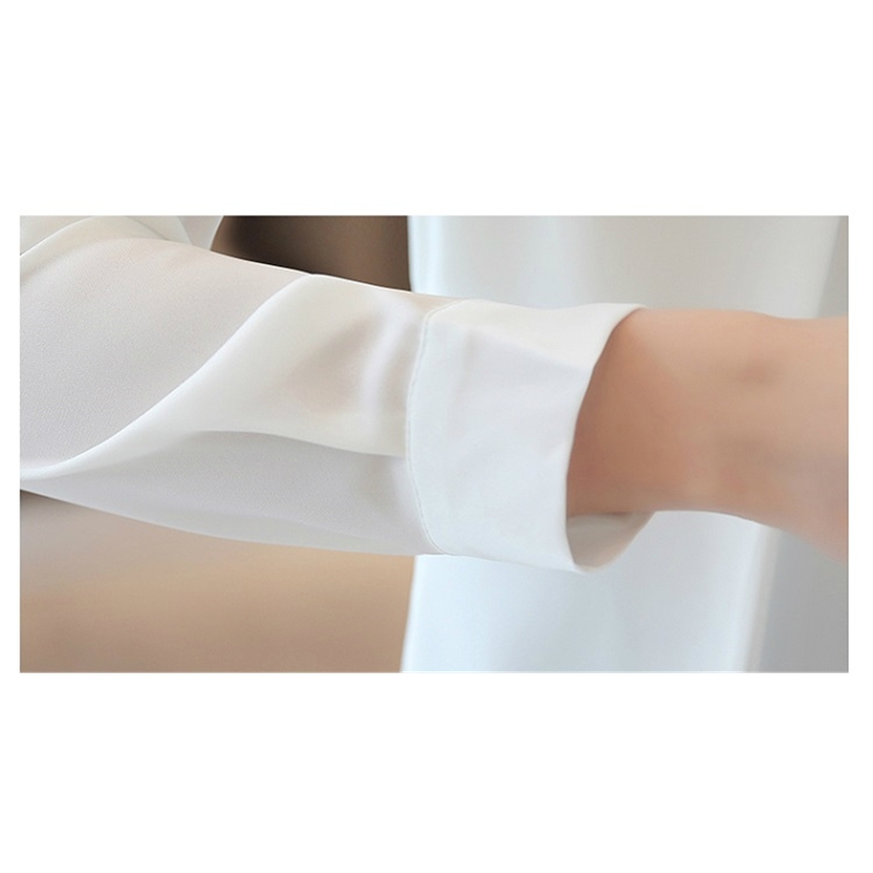 Womens Clothing Fashion Woman Blouses White Blouse Chiffon Blouse Long Sleeve Women Shirts Womens Tops And Blouses A876 210426