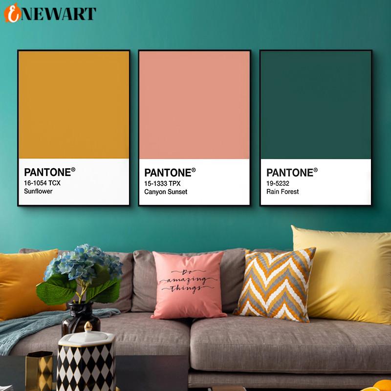 Paintings Pantone Color Wall Art Home Decor Poster Pink Yellow Green Modern Canvas Painting For Living Room Decorative Design 
Paintings Pantone Color Wall Art Home Decor Poster Pink Yellow Green Modern Canvas Painting For Living Room Decorative Design