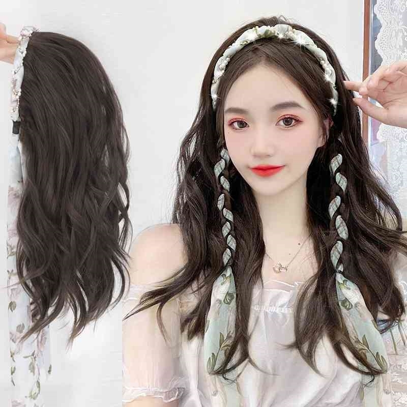 women's long big hair wave curly summer U-shaped half imitation human net red natural hair band full head cover
women's long big hair wave curly summer U-shaped half imitation human net red natural hair band full head cover