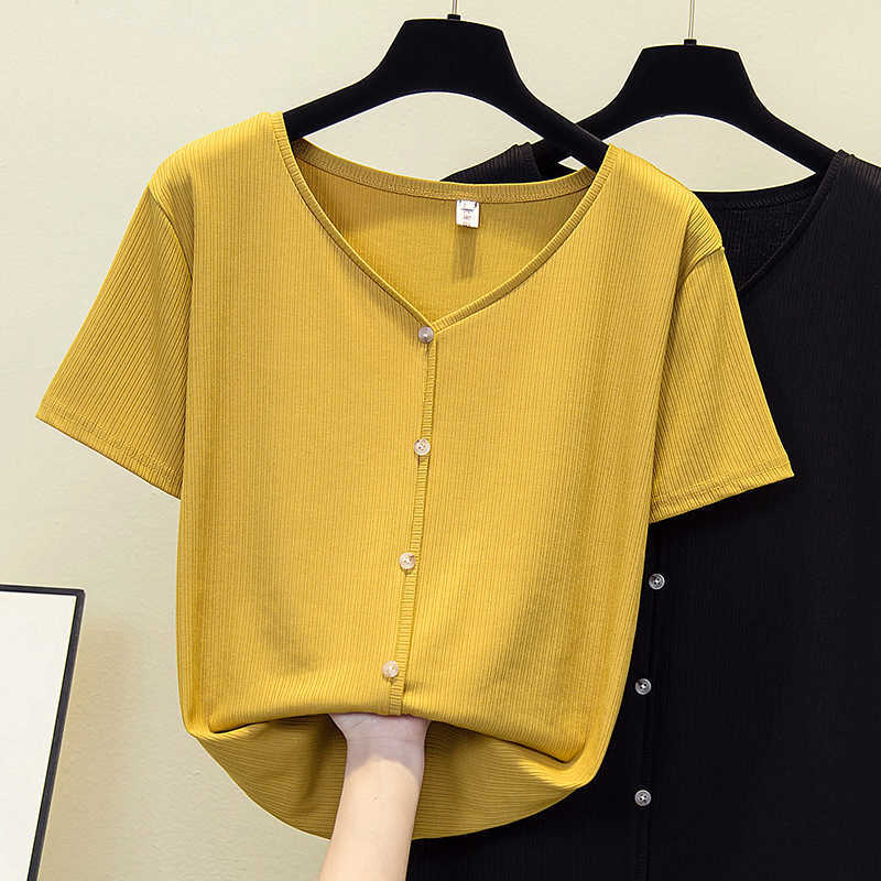 spring summer Women oversize button T-shirt Casual Loose cotton T-shirt big Female Basic Thin Tops tee big size 210604, Yellow
spring summer Women oversize button T-shirt Casual Loose cotton T-shirt big Female Basic Thin Tops tee big size 210604, Yellow