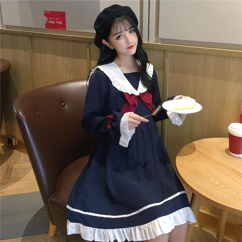 Clothing Sets Girl Cartoon Blue White Sailor Collar Dresses School Uniform Girls Preppy Cute Tie Short Sleeve Casual Dress
Clothing Sets Girl Cartoon Blue White Sailor Collar Dresses School Uniform Girls Preppy Cute Tie Short Sleeve Casual Dress