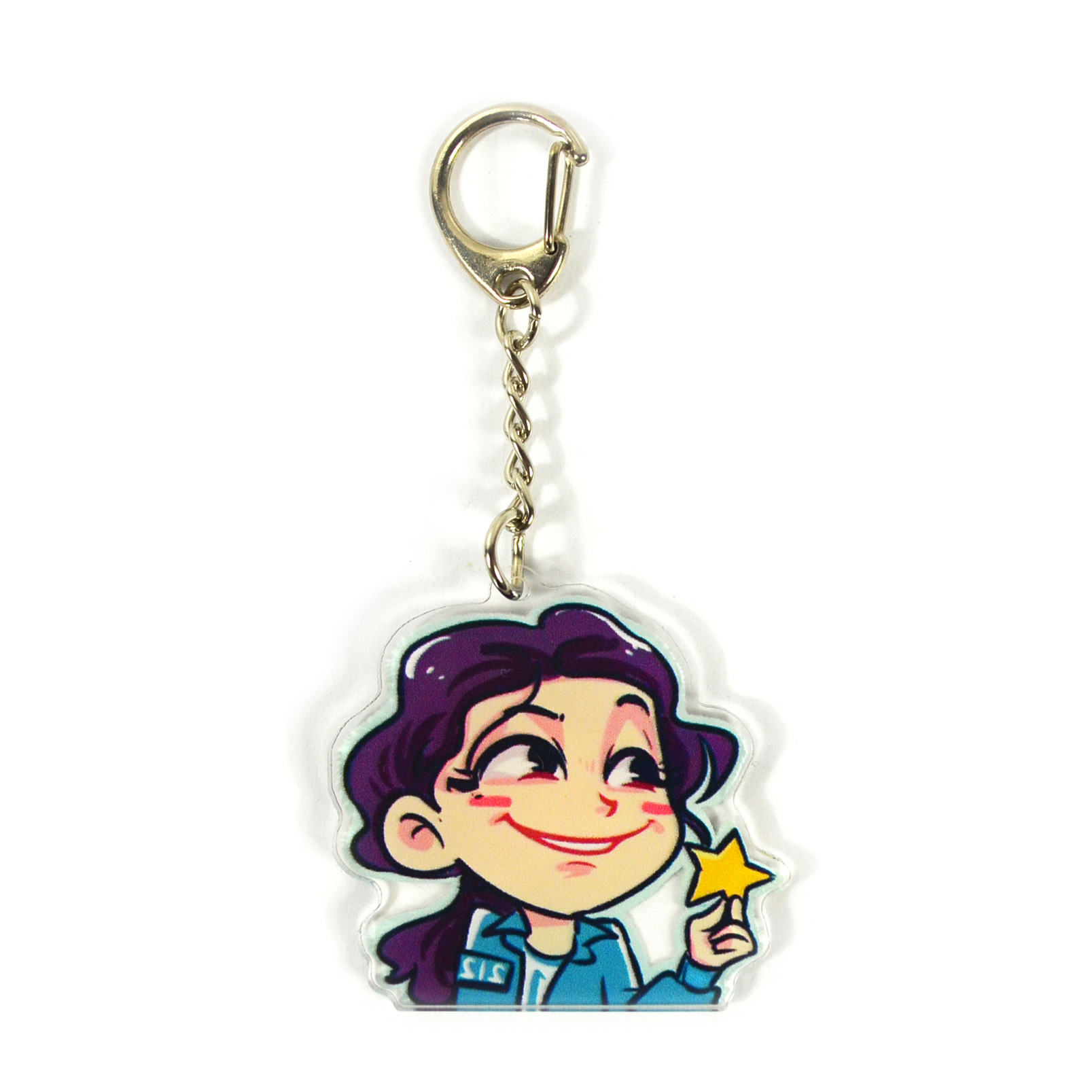 Korean Drama Acrylic Keychain Best Gift Cute Version Character Puffing Sugar 123 Wooden People Playing Marble Glass Bridge