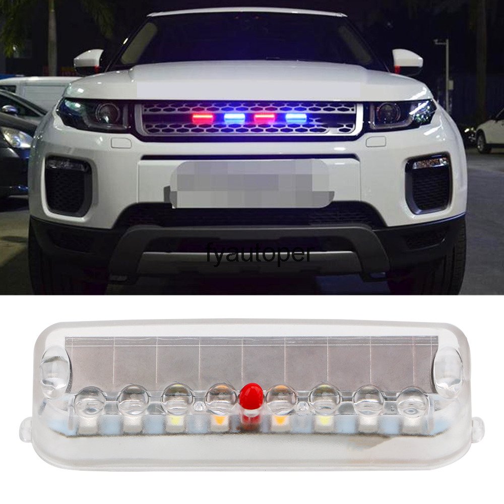 Car-styling Alarm Warning Strobe Light Solar Power Anti Collision Flashing Security Car Lamp