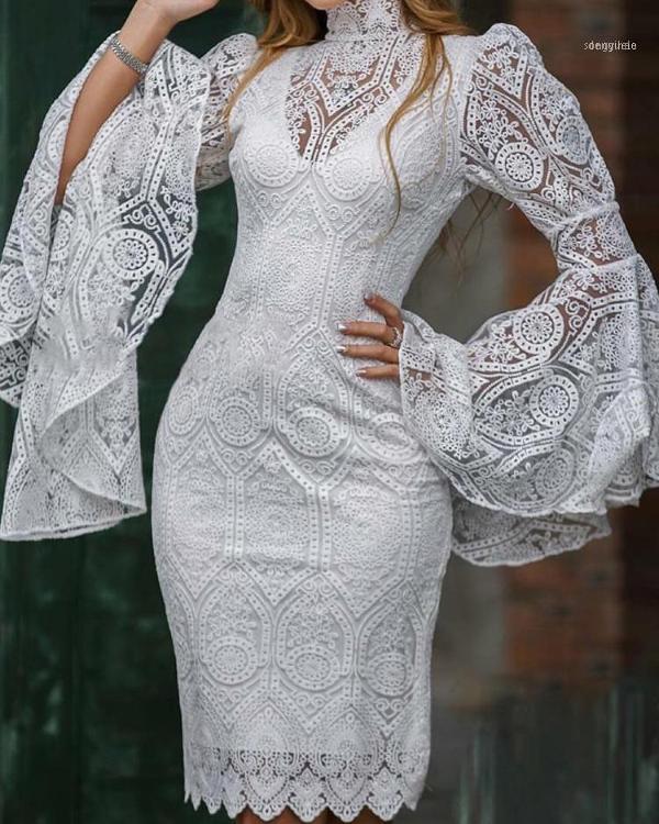 Casual Dresses Fashion Flare Sleeve Dress Woman Lace Mini Slim White Party Short Package Buttock Femme Vestidos1
Casual Dresses Fashion Flare Sleeve Dress Woman Lace Mini Slim White Party Short Package Buttock Femme Vestidos1