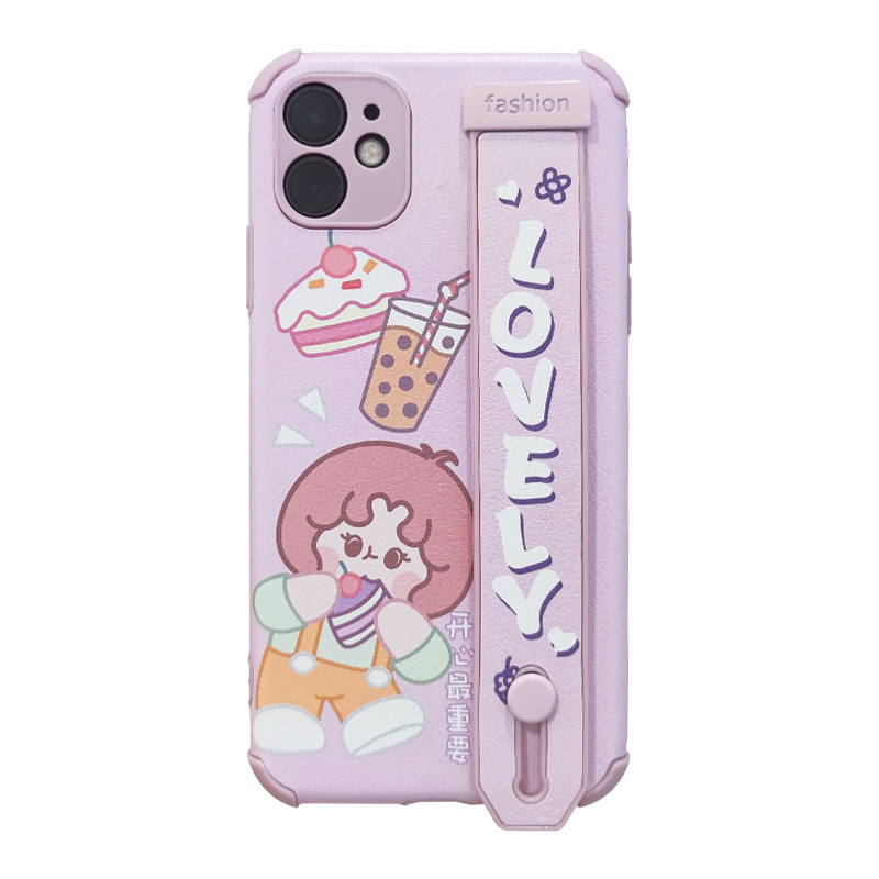 TPU Cell Phone Cases Fashion Creativity Wristband Anti-fall Shell Cartoon Cute Pattern Design Cover With Holder For iPhone 13 12 mini 11 Pro
TPU Cell Phone Cases Fashion Creativity Wristband Anti-fall Shell Cartoon Cute Pattern Design Cover With Holder For iPhone 13 12 mini 11 Pro