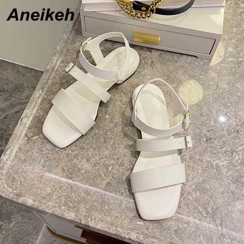 Aneikeh Shoes For Women Sandals Summer Square Heel Party PU Gladiator Buckle Novelty Casual Concise Fashion British Style 210615, Black
Aneikeh Shoes For Women Sandals Summer Square Heel Party PU Gladiator Buckle Novelty Casual Concise Fashion British Style 210615, Black