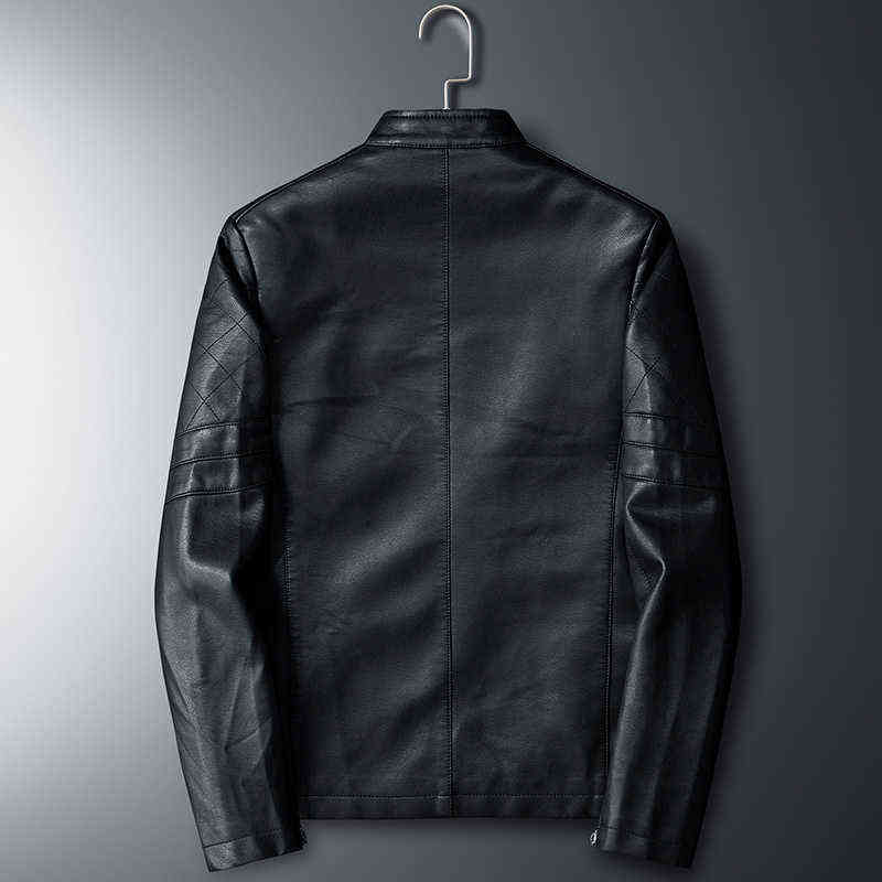 Men Faux Leather Jacket Motorcycle 6XL Men 's Jackets Black Jaqueta De Couro Masculina Outwear Male PU Leather Coats Mens 211111