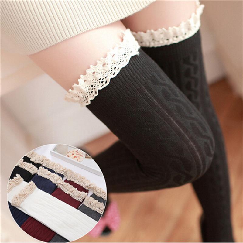 Sports Socks Autumn Winter Women Knee High Quality Twist Girl Lace Over Warm Tube Stocking Female Stocks, Black
Sports Socks Autumn Winter Women Knee High Quality Twist Girl Lace Over Warm Tube Stocking Female Stocks, Black