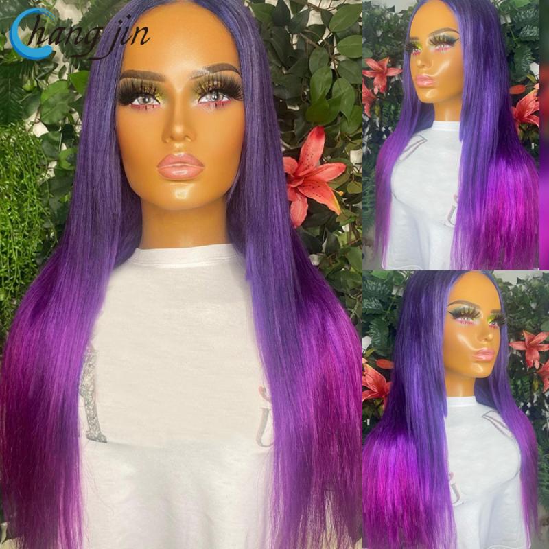 Lace Wigs Changjin Ombre 13X4 Front Human Hair For Women Brazilian Purple Color Remy 4x4 Closure With Baby, Black;brown
Lace Wigs Changjin Ombre 13X4 Front Human Hair For Women Brazilian Purple Color Remy 4x4 Closure With Baby, Black;brown